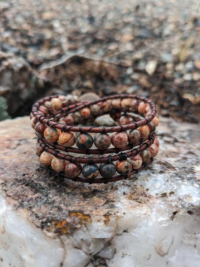 Grand Canyon Bracelet (leopard jasper) | BwithNature Designs