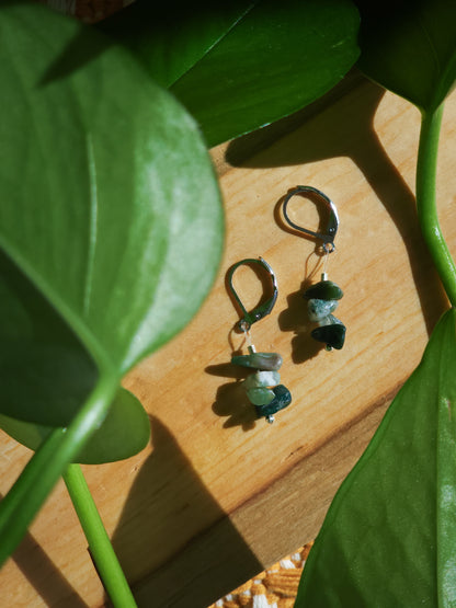 Trail-Tested Adventure Earrings | Moss Agate