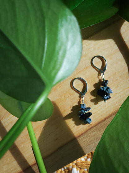 Trail-Tested Adventure Earrings | Snowflake Obsidian