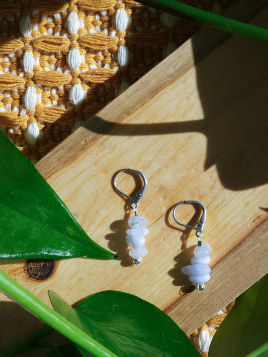 Trail-Tested Adventure Earrings | Blue Lace Agate