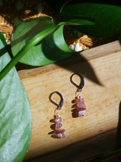 Trail-Tested Adventure Earrings | Strawberry Quartz