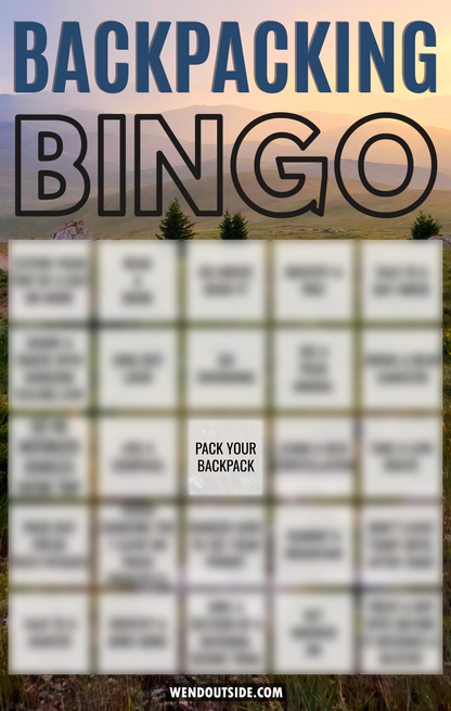 Backpacking BINGO Stickers