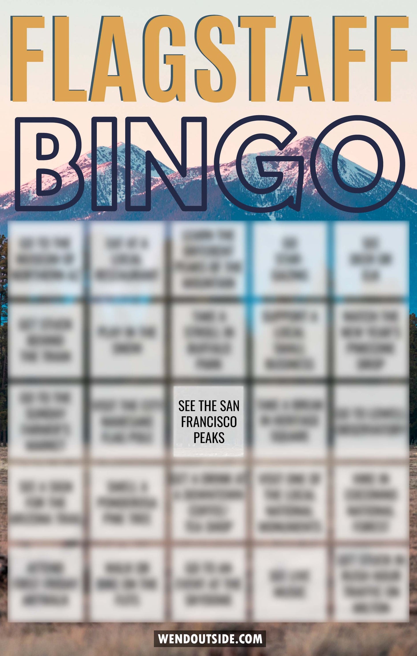 Flagstaff BINGO Sticker