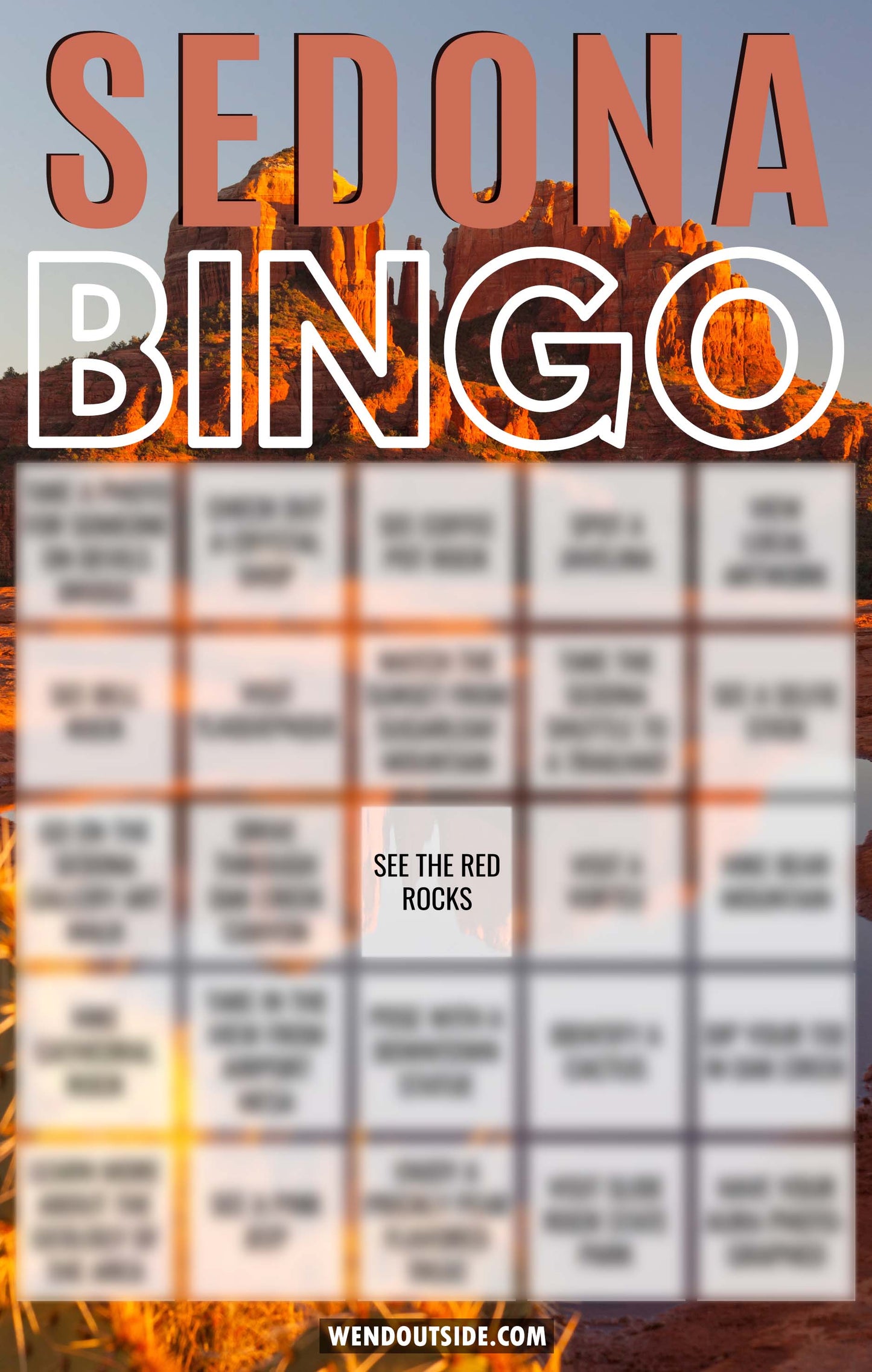 Sedona BINGO Sticker